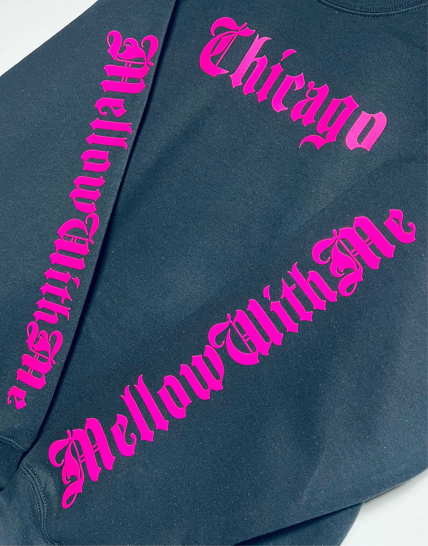 Mellow Chicago Hoodieđź‘˝ Glow in the Dark! Blue,Green,& Pink!