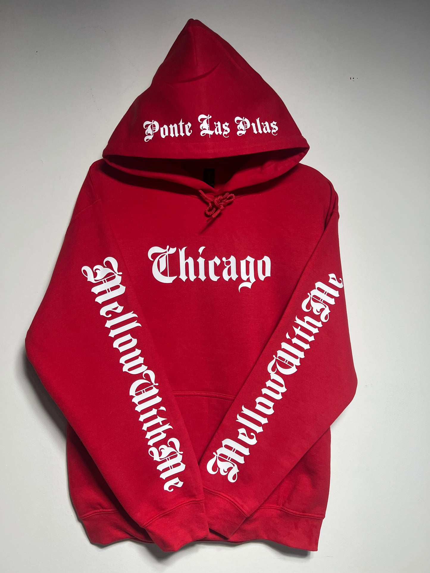 Chicago MellowWithMe Hoodie Black & Red !