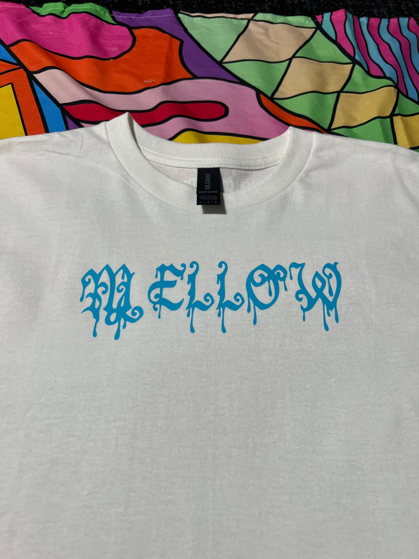 A Drip Mellow Glow in the Dark White T