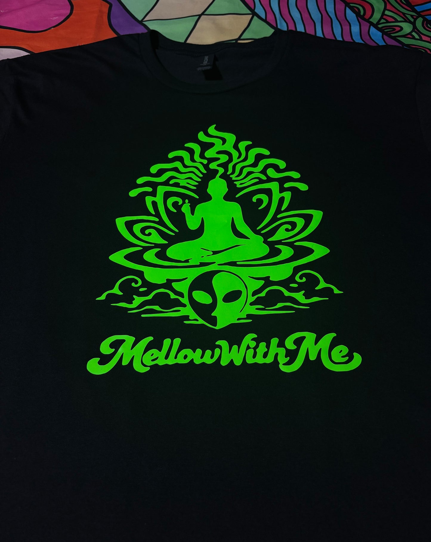 A “Mellow Meditation” Green Glow Tee