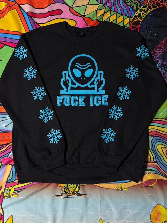 A “F*ck ICE” MellowWithMe CrewNeck Glow in the Dark