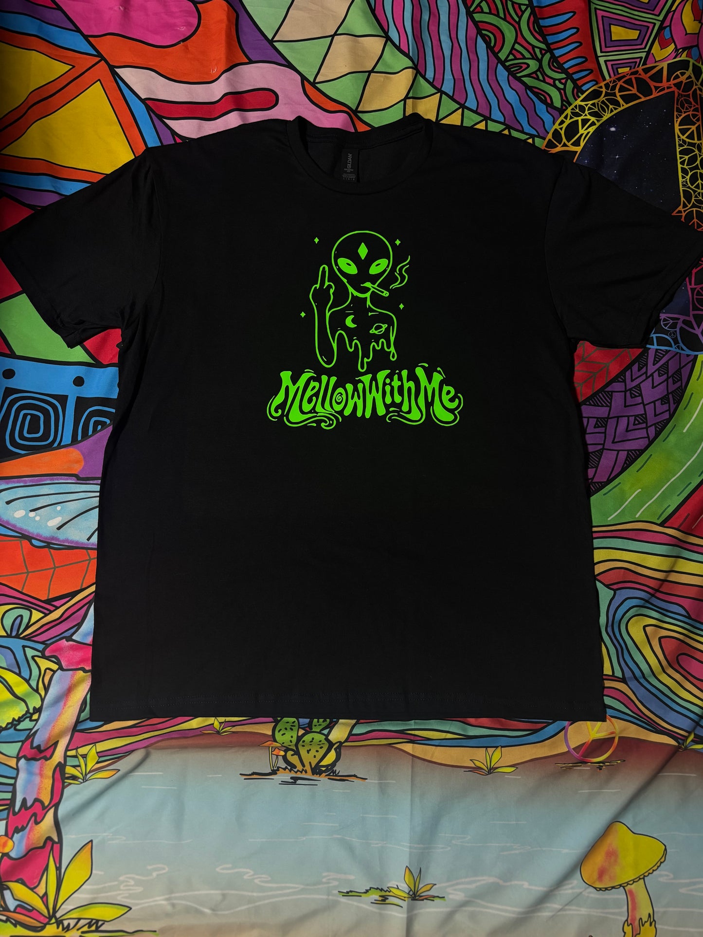 A “Alien Menace” Green Glow Tee