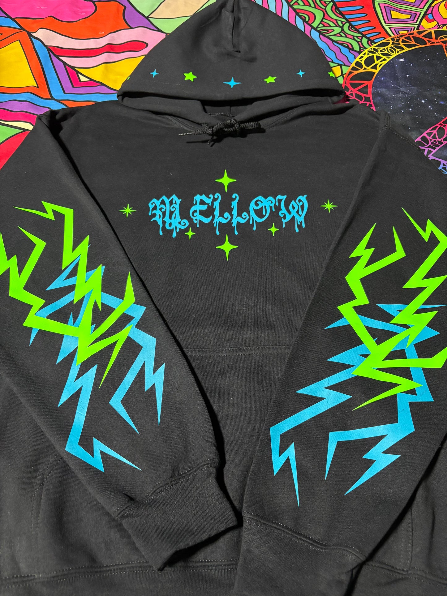 A “Astral Mellow” Glow in the Dark Hoodie