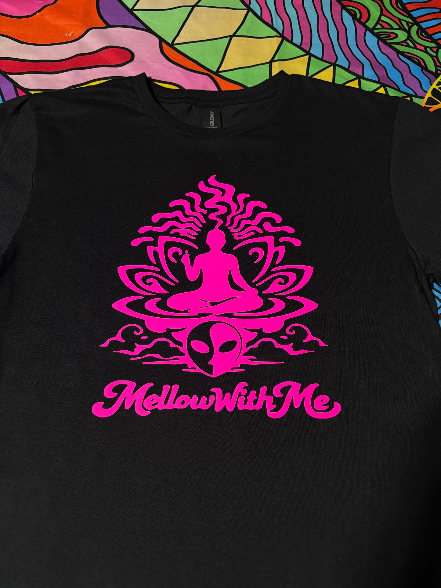 A “Mellow Meditation” Pink Glow Tee